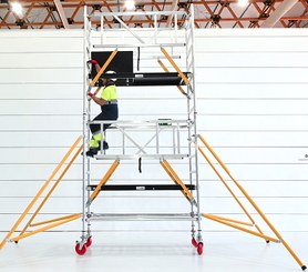 Plantaforma con trampilla