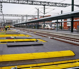 Estación de tren provisional en la renovación de la estación histórica de A Coruña