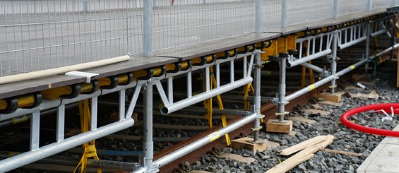 Estación de tren provisional en la renovación de la estación histórica de A Coruña