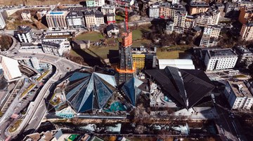 Transformación arquitectónica de Caldea, icónico spa termal de Andorra